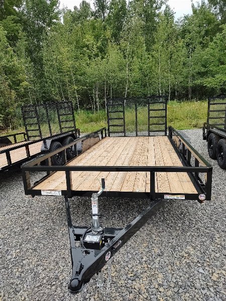 New 2025 Sure-Trac 7X16 Tube Top Utility Trailer 7K