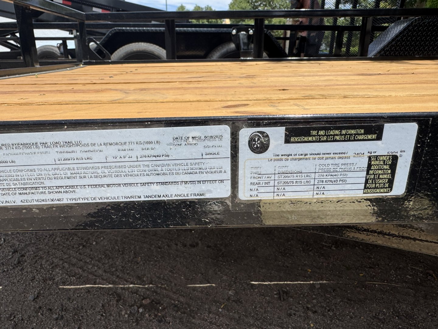 New 2025 Load Trail 7-16 Tandem Axle Ramp Gate Utility 7K GVWR