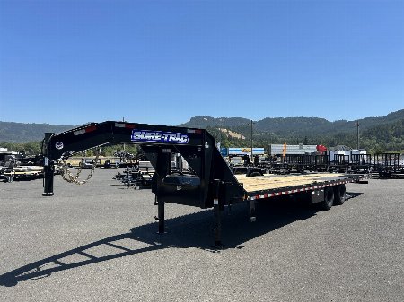 New 2025 Sure-Trac 8.5x20 +10 HD Low-Pro Gooseneck Deckover Hydraulic Beavertail 25.9K