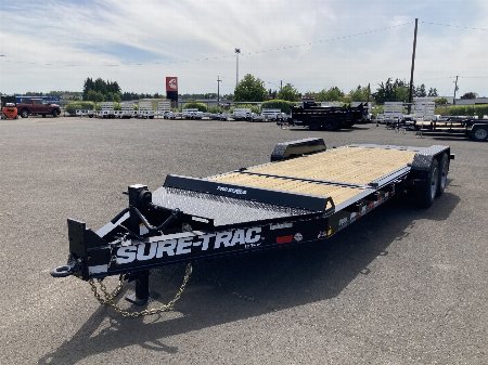 New 2025 Sure-Trac 7x22(18+4) Tandem Axle 17.6K Pro Series Equipment Tilt