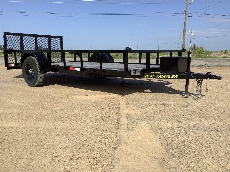 New 2025 B/R TRAILERS 76X14 S/A Utility Trailer