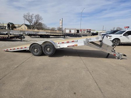New 2026 H&H TRAILERS 82x22 Aluminum Electric Tilt Speed Loader Car Hauler 14K Equipment Trailer