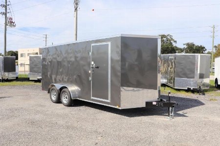 New 2025 AMP TRAILERS ADMIRAL SERIES 7X14 cargo *CHARCOAL Cargo / Enclosed Trailer