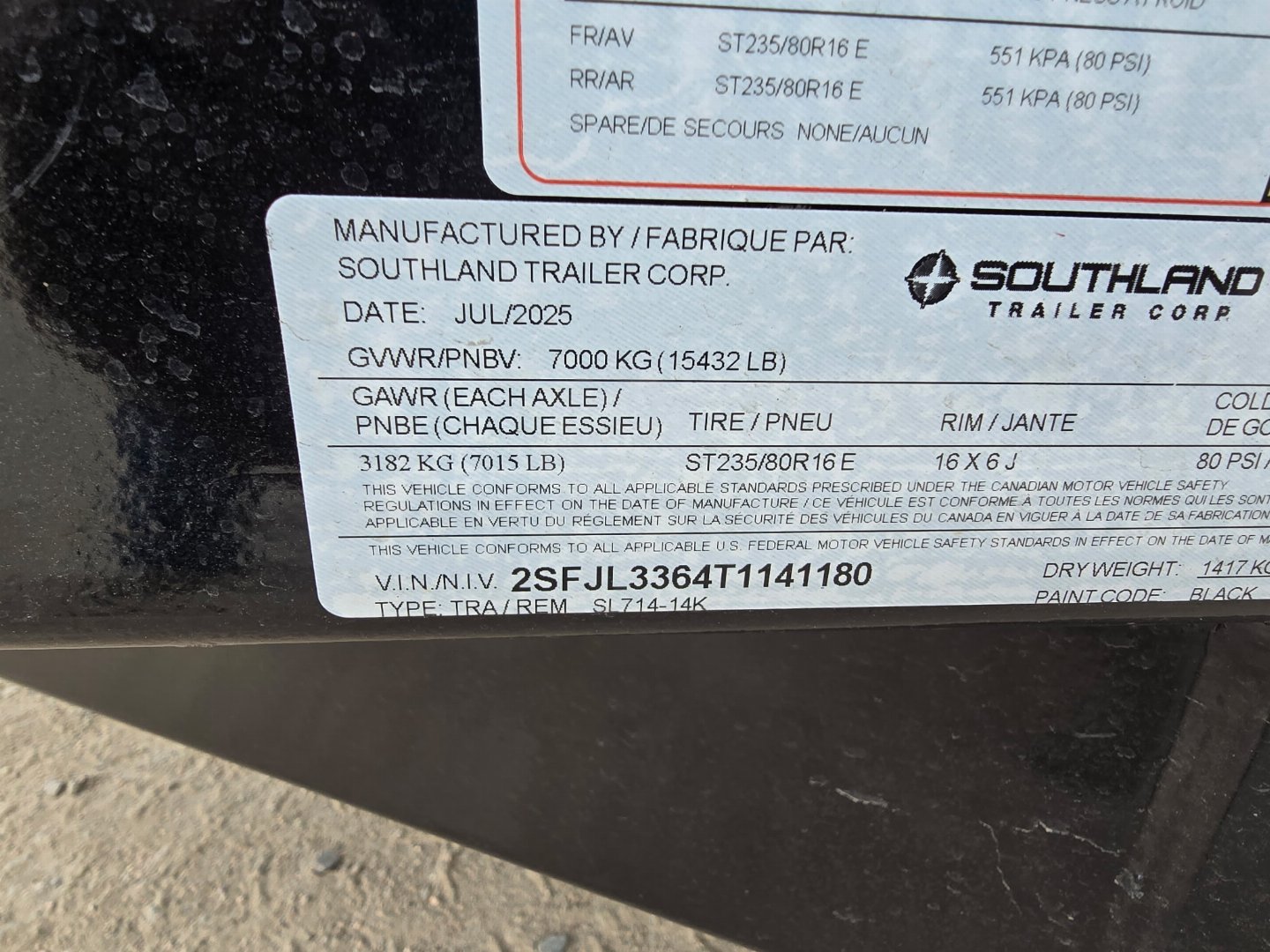 New 2026 Southland Trailers 7-14Dump