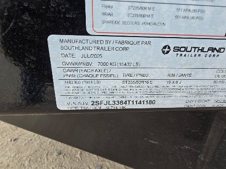 New 2026 Southland Trailers 7-14Dump