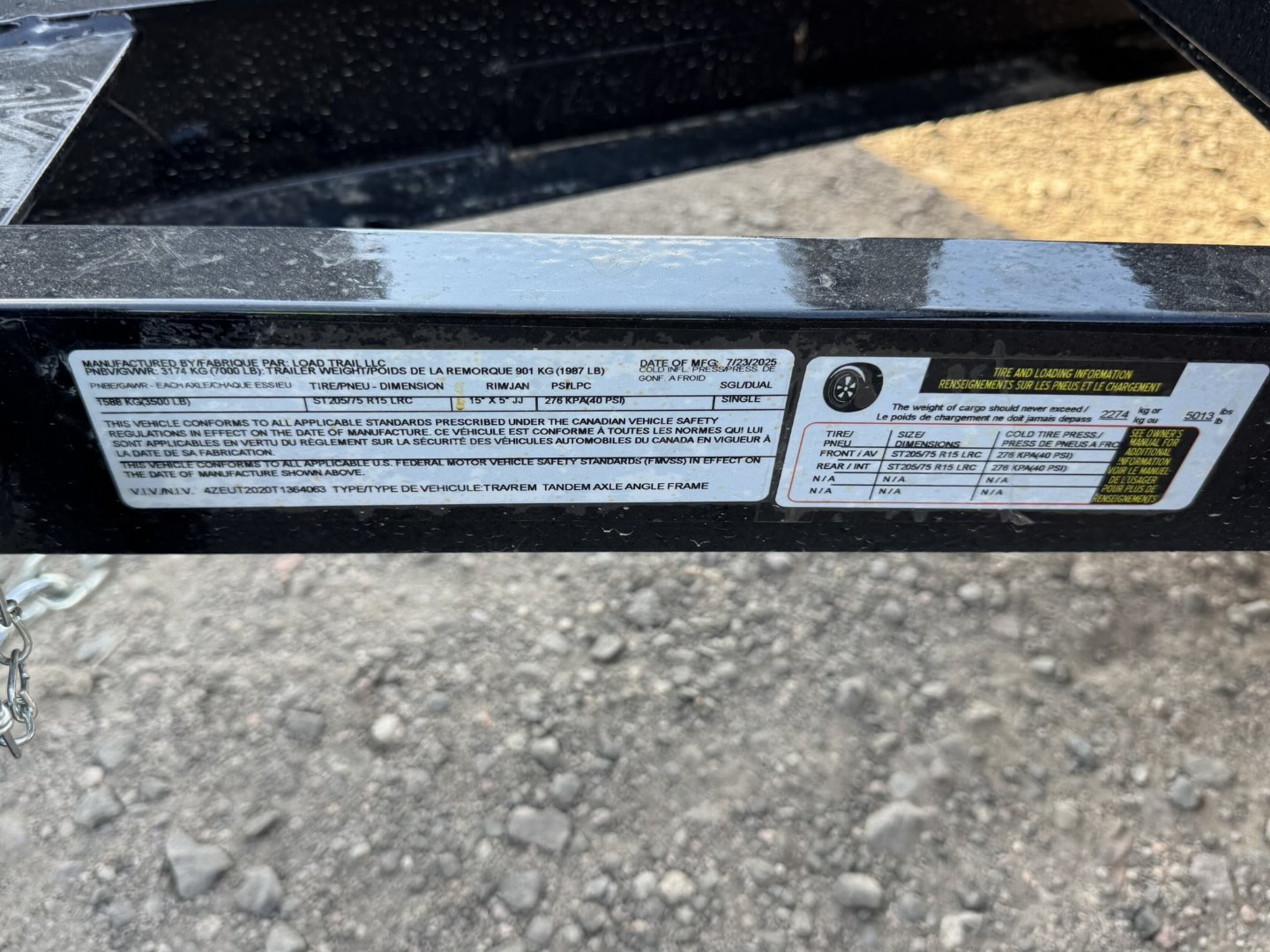 New 2026 Load Trail 7-20 Tandem Axle Ramp Gate Uitility 7K GVWR