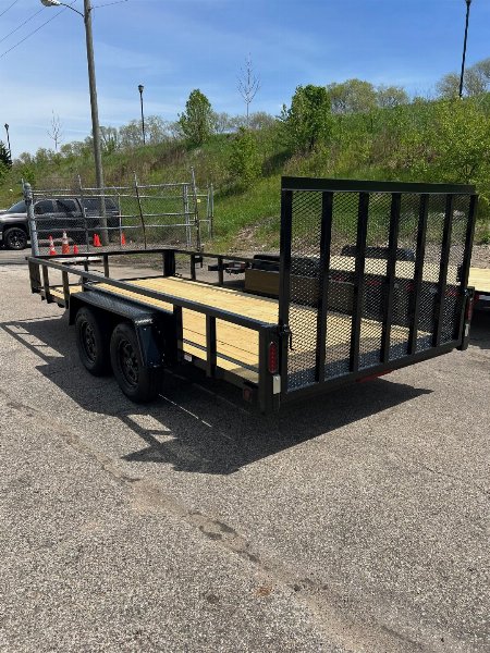 New 2026 QUALITY STEEL 82" x 16' Steel Utility/Landscape Trailer #261337