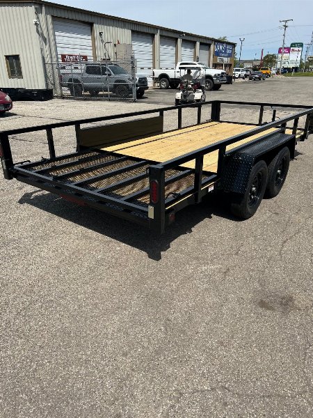 New 2026 QUALITY STEEL 82" x 16' Steel Utility/Landscape Trailer #261337
