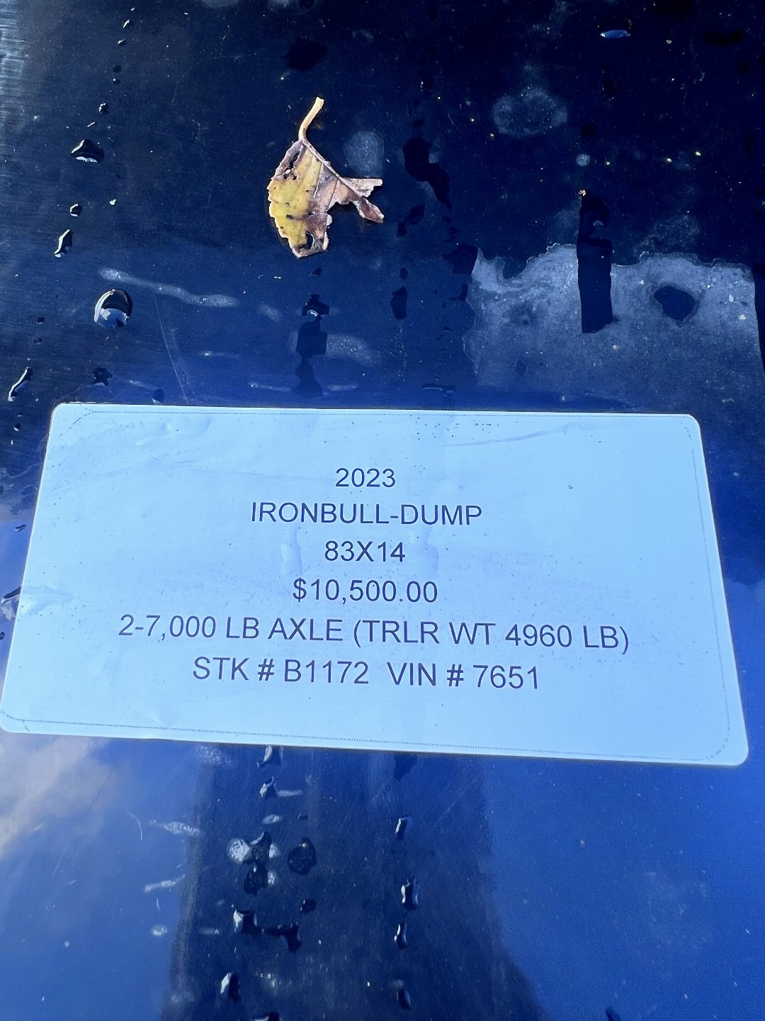 New 2023 IRON BULL 83X14 DUMP TRAILER W/SCISSOR HOIST Holt Missouri