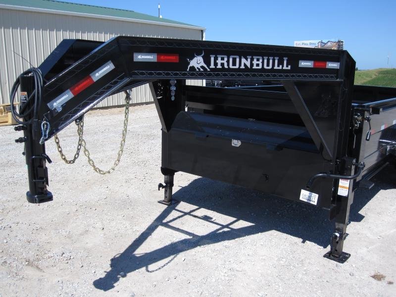 New 2024 IRON BULL 83x16 DTG Gooseneck Dump Trailer Palmyra Nebraska