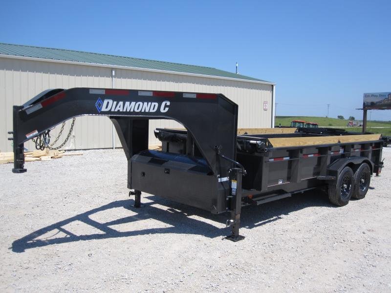 New 2022 Diamond C Trailers 82x16 LPT207 LoPro Gooseneck Dump Trailer
