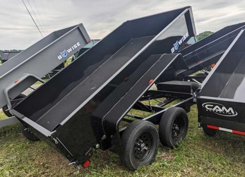 New 2024 BWise 5x10 Tandem Axle Lo Pro Dump Trailer w/ One Piece Gate