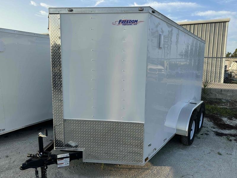 New 2024 FREEDOM TRAILERS 7x12 Tandem Axle VNose Enclosed Cargo Cargo
