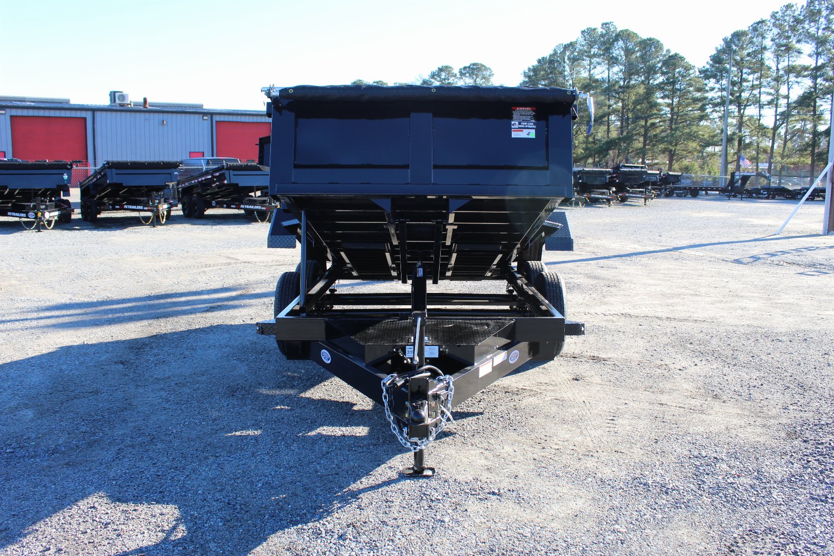 New 2024 HAWKE TRAILERS 6X12 10K Dump w/ Spreader Gate Ramps and Tarp