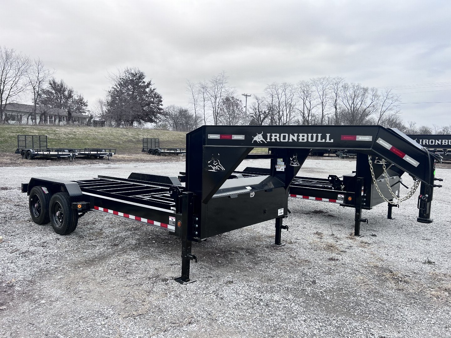 New 2024 IRON BULL 83x16 GOOSENECK ROLL OFF DUMP TRAILER W/ 8K AXLES