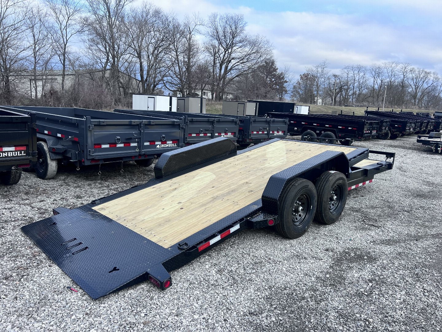 New 2024 IRON BULL 81X20 TILT EQUIPMENT TRAILER W/ 8K AXLES AND 14 PLY