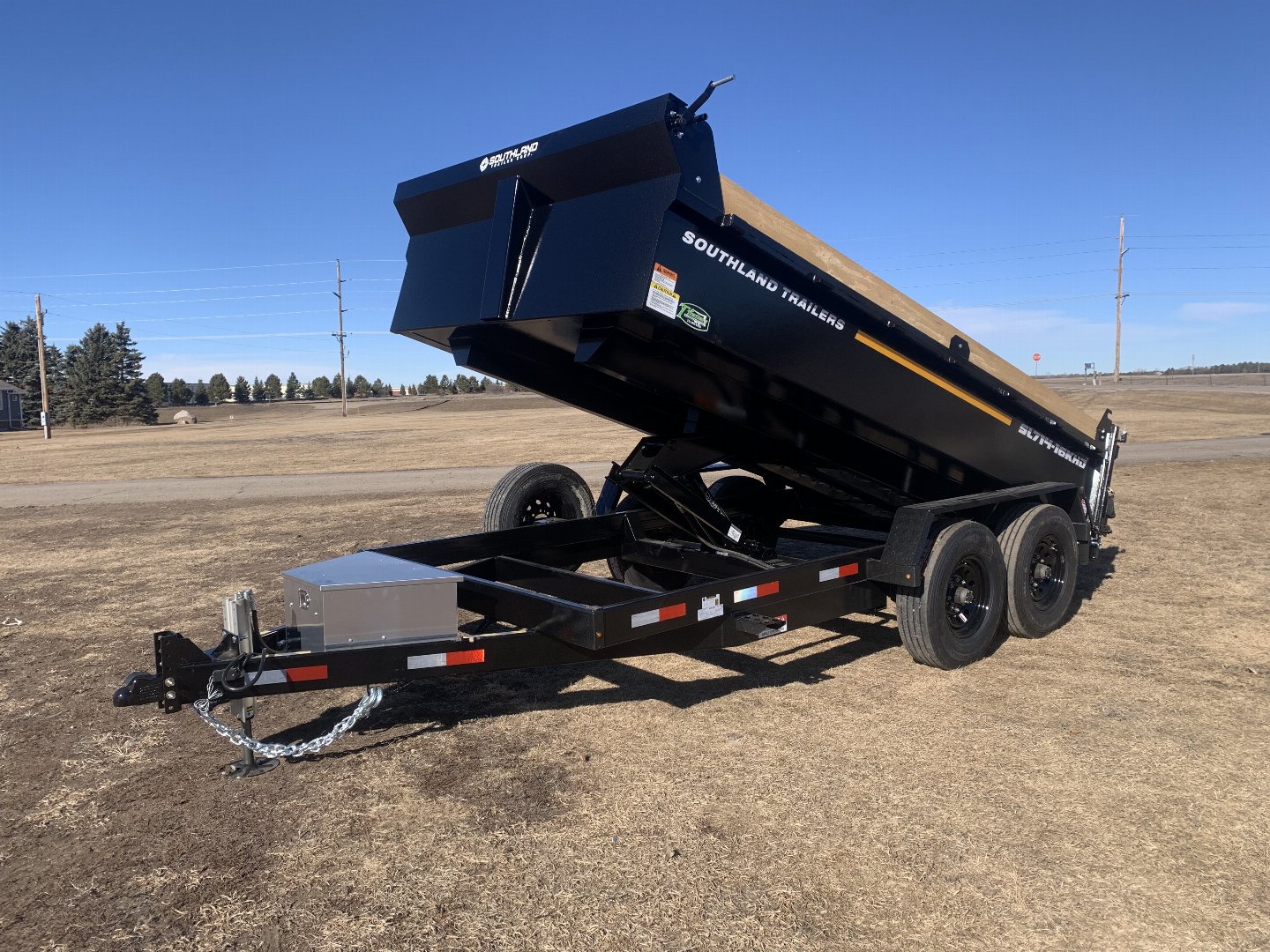 New Southland hydraulic Jack 7x14 Heavy Duty Low Profile Dump Trailer 28000 lb axles = 16K