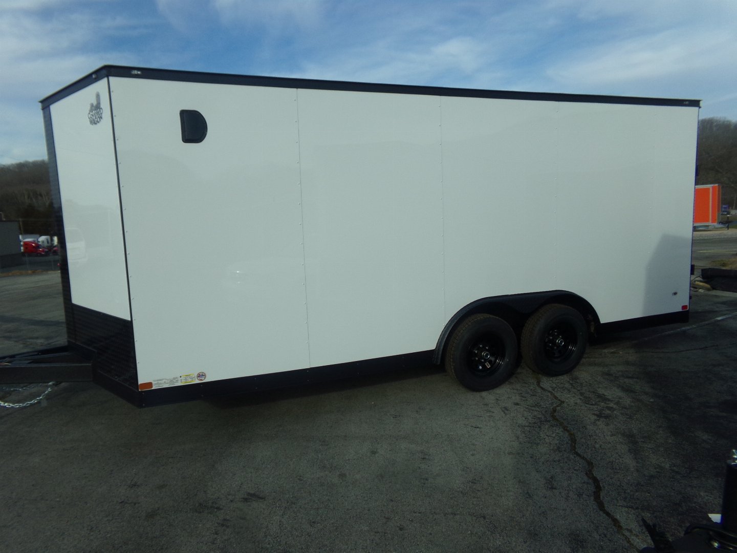 New 2024 Covered Wagon Trailers 8.5X18 WHITE 5.2K 6'6'' Cargo