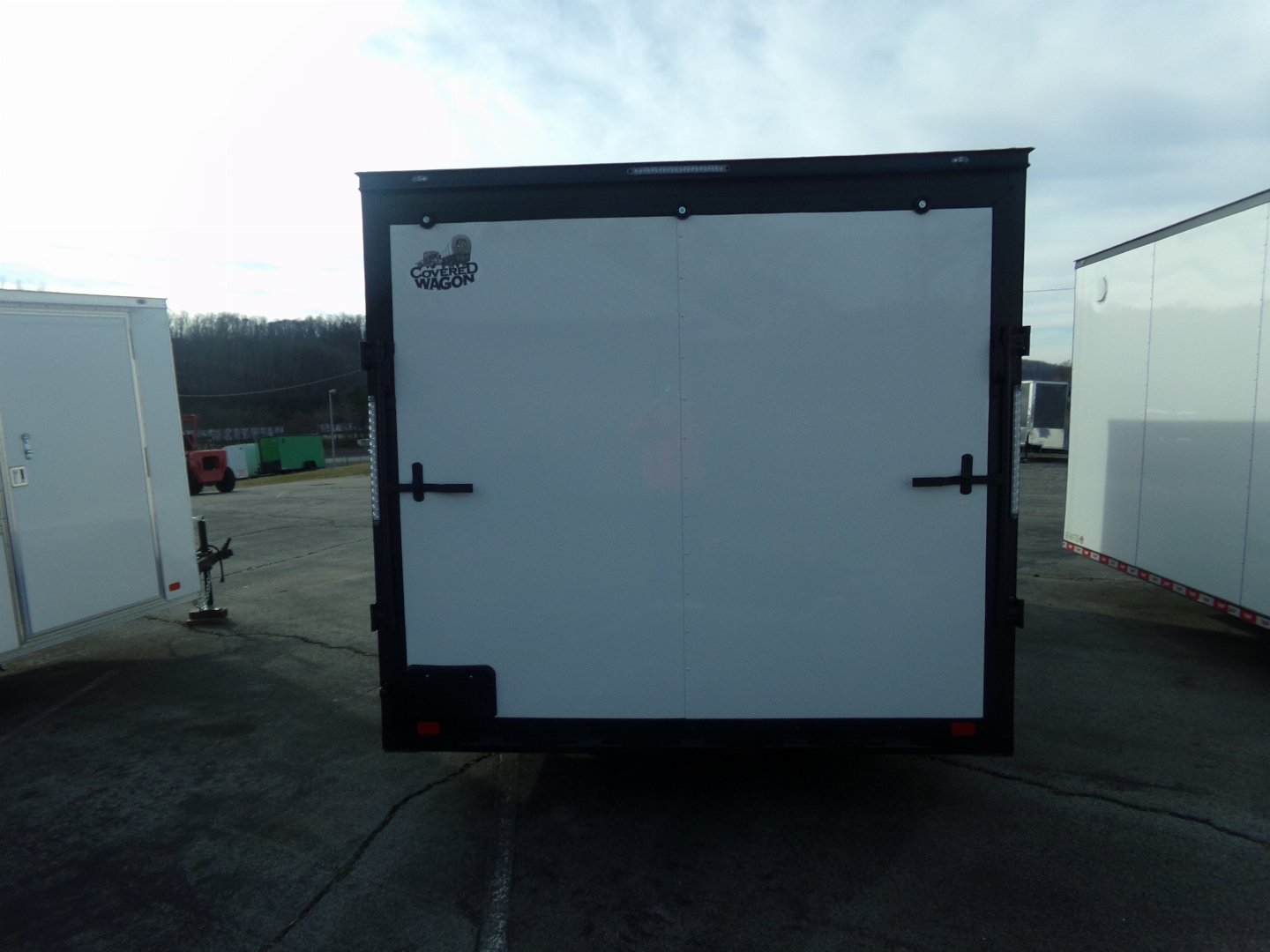 New 2024 Covered Wagon Trailers 8.5X18 WHITE 5.2K 6'6'' Cargo