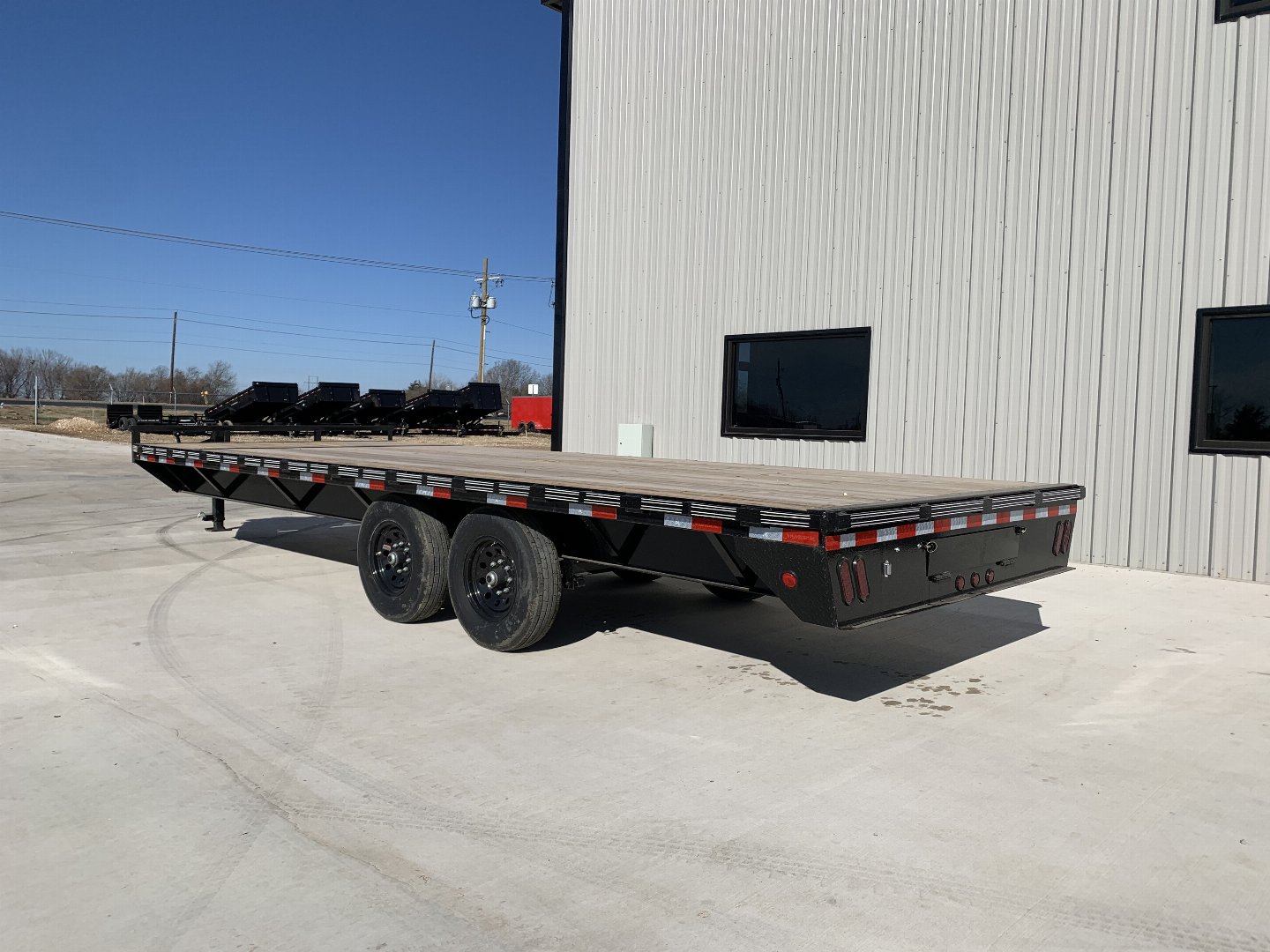 New 2024 Platinum DECK OVER BUMPER PULL Flatbed Trailer Paris Texas