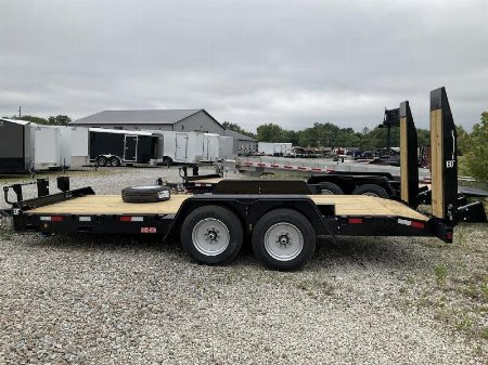 New 2023 Behnke CBCT1816E-S Equipment Trailer 83X18 TA WOOD FILLED RAMPS (GVW:12000)