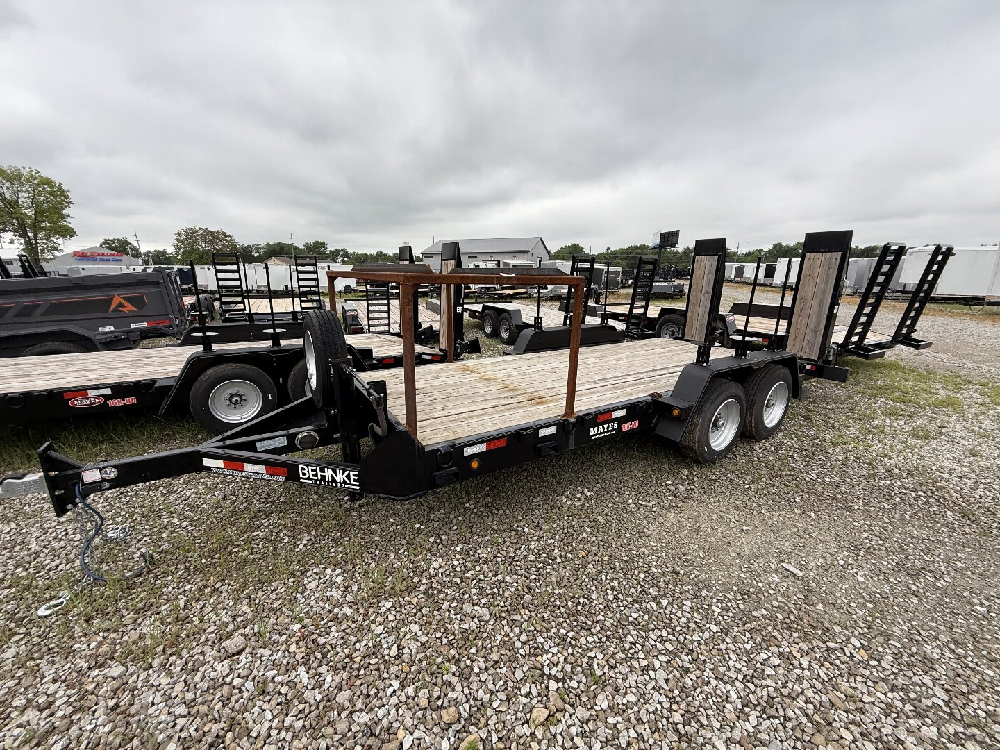New 2023 Behnke CBCT1816E-S Equipment Trailer 83X18 TA WOOD FILLED RAMPS (GVW:12000)