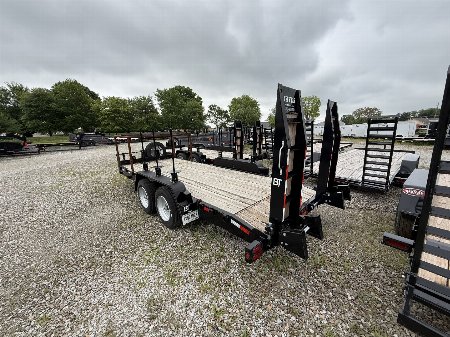 New 2023 Behnke CBCT1816E-S Equipment Trailer 83X18 TA WOOD FILLED RAMPS (GVW:12000)