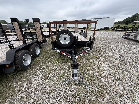 New 2023 Behnke CBCT1816E-S Equipment Trailer 83X18 TA WOOD FILLED RAMPS (GVW:12000)