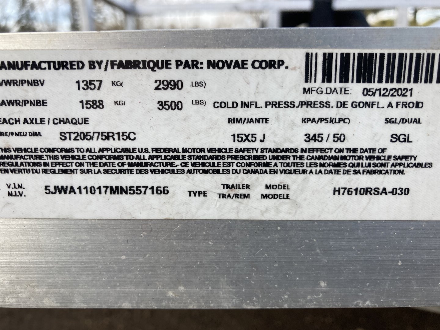 Used 2021 H&H TRAILERS H7610RSA030 Utility Trailer Peoria Heights